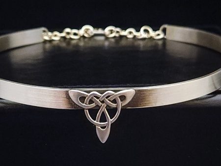 CELTIC DANCE Collar, Locking Submissive, Sterling Silver For Sale