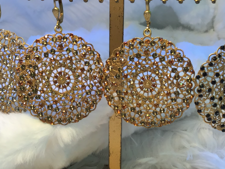 Amber & Shade Medium Medallion Earring Sale