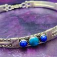 BABYLON Chrysocolla, Lapis Lazuli and Sterling Silver Locking Submissive Collar {One Of A Kind} Cheap