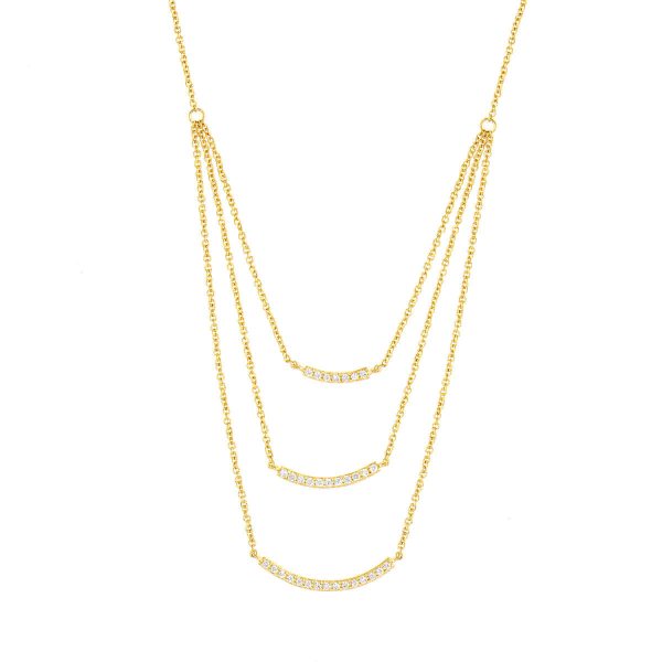 Sole du Soleil Lily Women s 18k Gold Plated Layered Bar Fashion Necklace Online Sale