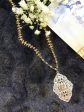 Versailles French Enamel Filigree & Hematite Necklace For Sale