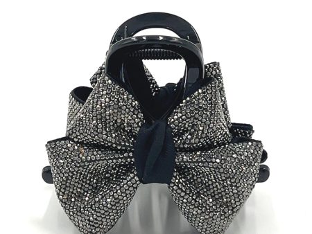 Black Crystal Bowtie Style Hair Jaw For Sale