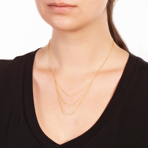 Sole du Soleil Lily Women s 18k Gold Plated Layered Bar Fashion Necklace Online Sale