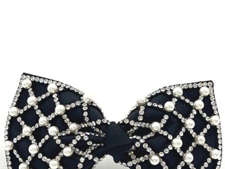 Black Pearl Bow Barrette Online Sale