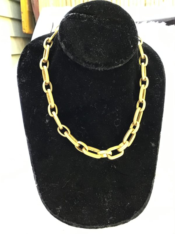 Large Link 24-karat Gold Plate Necklace Supply