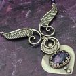 VELAVEE Angel Necklace, Sterling and Charoite, One of a Kind Online now