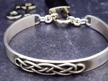 CADMAN Celtic Locking Submissive Bracelets or Anklets, Sterling Silver Online now