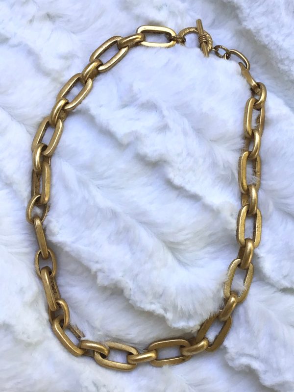 Large Link 24-karat Gold Plate Necklace Supply