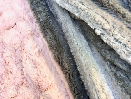 Faux Fur Grey & Pink Throw For Discount