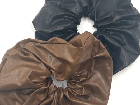 Leather Scrunchy Hot on Sale