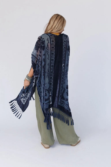 CRUSHING ON YOU VELVET KIMONO For Cheap