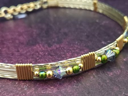 * READY TO SHIP JEMANEI, Locking Gemstone Collar, Tanzanite with Sterling Silver and Gold {One of A Kind} Supply