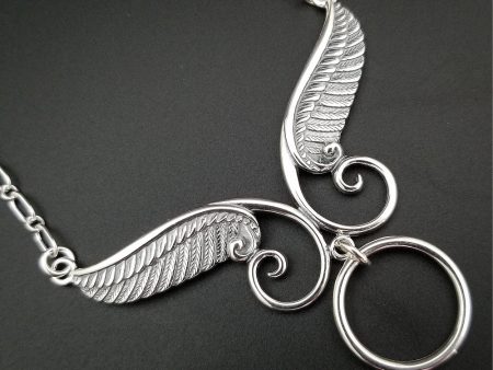 ANGEL WINGS LOCKING COLLAR with O Ring, Sterling For Discount