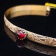 Soft and Sweet Locking Submissive Collar, 14K Gold-Filled and Garnet Sale