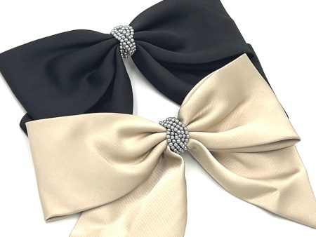 Large Silk Bow Barrette For Discount