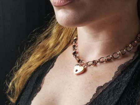 BRAMBLES Barbed Chain Collar, Black Sterling and Rose Gold Fashion