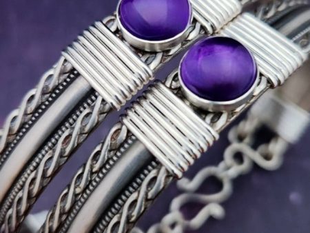 BABYLON Amethyst and Sterling Silver Bracelet Online now