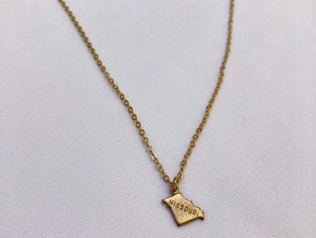 State of Missouri Gold Charm Necklace Online