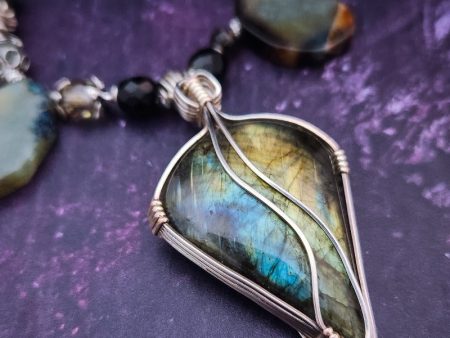 *READY TO SHIP, Spirit Within LOCKING Gemstone Collar, One of A Kind Online Sale