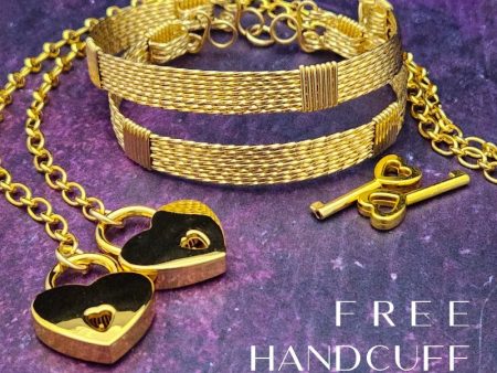 ASHANTI Submissive Bracelets {Pair} Wrist or Ankle with FREE Handcuff Chain (14k Gold Filled) {PAIR} Sale