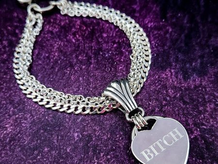 BELLINI Bracelet with  BITCH  Slide, Traditional or Submissive Styles For Sale