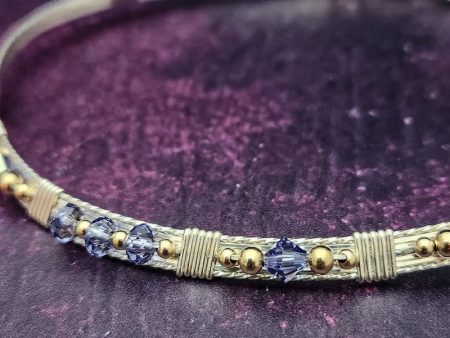 BABEI, Traditional Gemstone Collar, Tanzanite with Sterling Silver {One of A Kind} Online