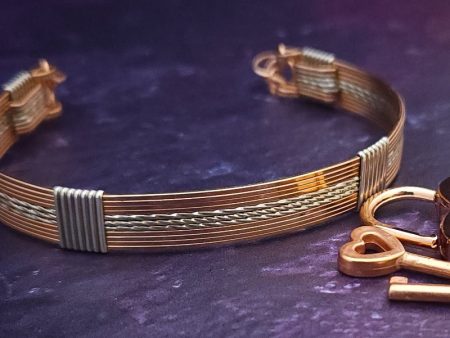 GODIVA Handcuff Bracelet {Single Cuff} Rose Gold with Sterling Twists Online Hot Sale