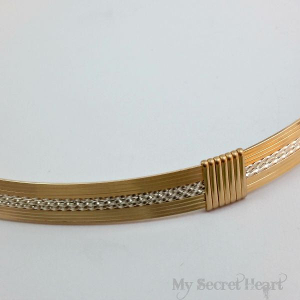 GODIVA Locking Collar, Gold with Sterling Silver Twists {Traditional Available} Online