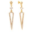 Sole du Soleil Lupine Women s 18k Gold Plated Prism Drop Fashion Earrings Supply