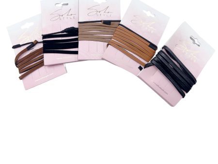 Set of 5 Leather Suede hair ties Discount