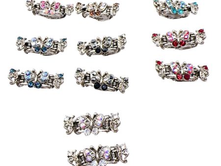 Mini Crystal Rhinestones Butterfly Hair Jaw For Cheap