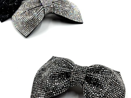 Shiny Rhinestone Ribbon Barrette on Sale