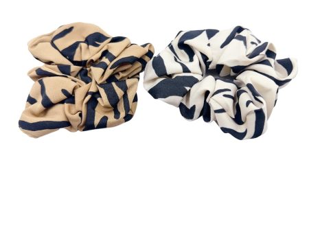 TIGER Print Hair Scrunchie Pair Hot on Sale