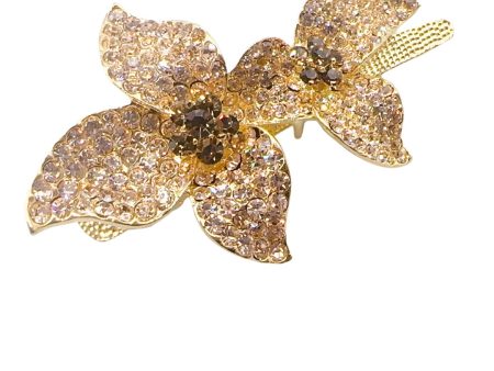 Crystal Flower Alligator Metal Hair Clip Online